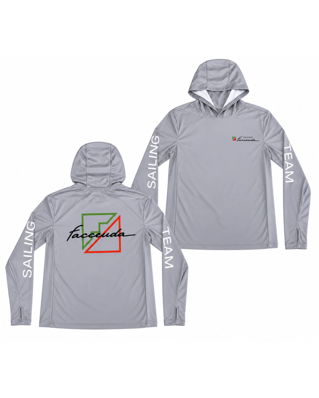 Rash Guard Uomo Faccenda Sailing Team con Cappuccio – UPF 50+