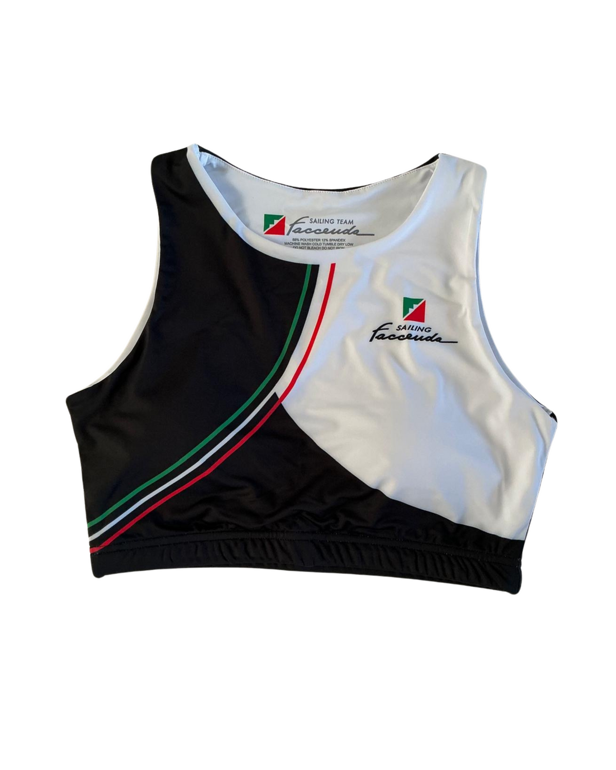 Top Crop Sportivo Donna Faccenda Sailing Team – UPF 50+